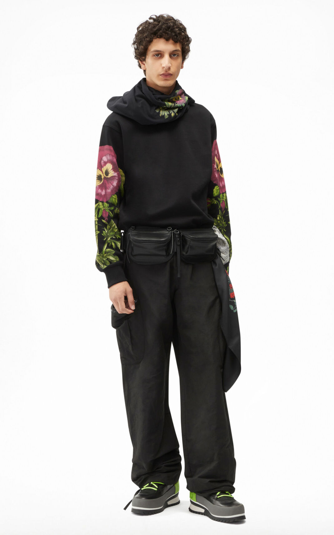 Sweatshirt Kenzo Pansy classic graphic Masculino - Pretas | 429DEFQNA